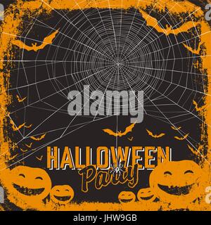 Halloween party a tema flyer Illustrazione Vettoriale