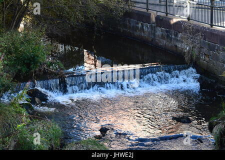 Il fiume che scorre attraverso Strathaven Foto Stock