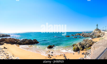 Vista panoramica della costa a Vina del Mar, Cile Foto Stock