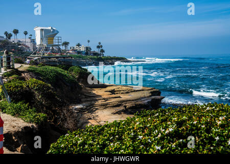 La Jolla Cal9ifornia litorale andcliffs Foto Stock