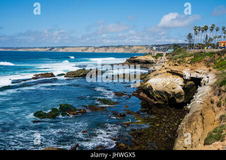 La Jolla Cal9ifornia litorale andcliffs Foto Stock