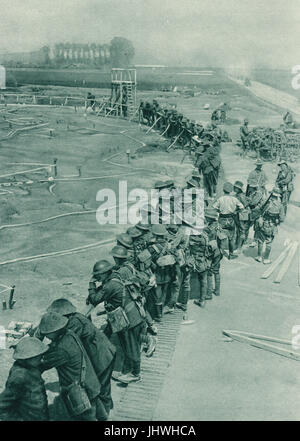 Gli australiani lo studio dettagliato modello di Messines ridge prima della battaglia Foto Stock