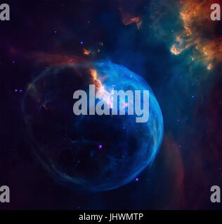 La Bolla Nebula, noto anche come NGC 7653, è un'emissione Nebula situato a 8 000 anni luce di distanza nella costellazione di Cassiopea. Ritoccate ima colorati Foto Stock