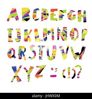 Alfabeto colorato. Lettere maiuscole. Illustrazione Vettoriale