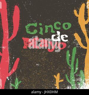 Cinco de Mayo illustrazione vettoriale. Il 5 di maggio del vettore di vacanza. Cinco de Mayo holiday sfondo. Illustrazione Vettoriale