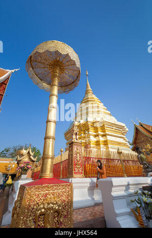 Wat Phra That Doi Suthep Temple, Chiang Mai, Thailandia Foto Stock