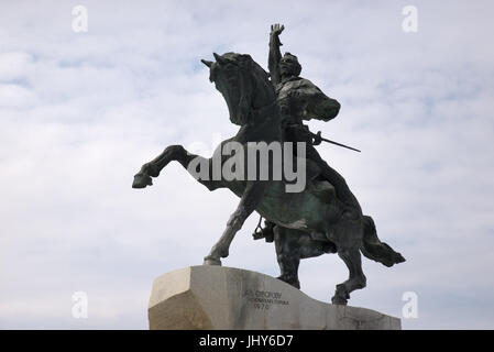 Statua equestre di Alexander Suvorov, Tiraspol, Transnistria Moldavia Foto Stock