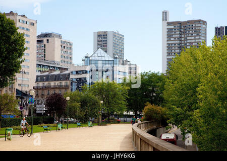 In Passeggiata d'Australie nelle sue rive, Paris, Francia - At Promenade d'Australie, Parigi, Francia, An der Promenade d'Australie am Seine Ufer, Frank Foto Stock