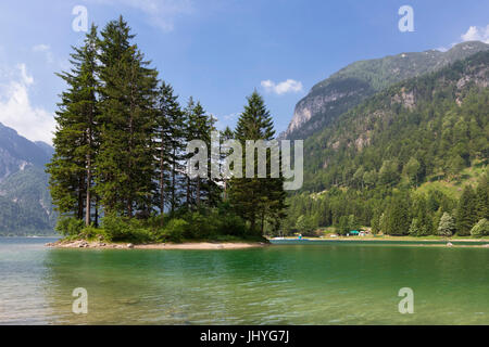 Predilsee, Raibler Lake (lago del Predil), Friaul-Julisch Veneto, Italia - salamoia Predil (situazione de Predil), Friuli Venezia Giulia, Italia, Raibler S Foto Stock