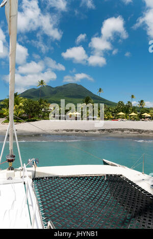 Pinneys Beach al Four Seasons hotel in Nevis nei Caraibi Foto Stock