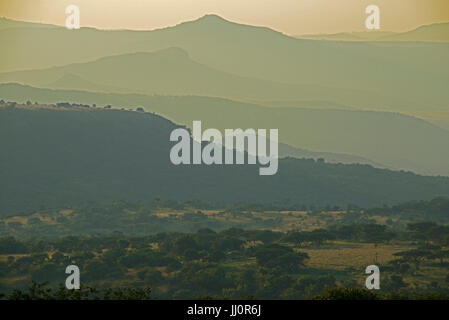 La mattina presto il paesaggio KwaZulu-Natal Sud Africa Foto Stock