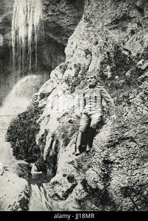 Il principe Alessandro di Serbia dalla cascata vicino a Belgrado Foto Stock