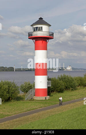 Lighthouse vicino a Luehe, Altes Land Bassa Sassonia, Germania Foto Stock