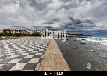 La terrazza Mascagni a Livorno, Toscana, Italia Foto Stock