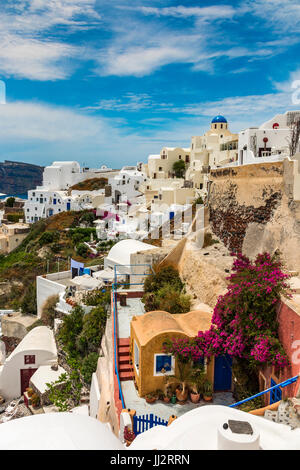 Oia - Santorini, Egeo Meridionale, Grecia Foto Stock
