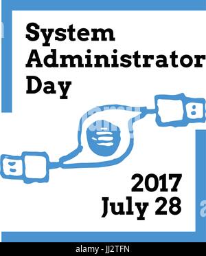 Amministratore di sistema apprezzamento giorno, Luglio Illustrazione Vettoriale