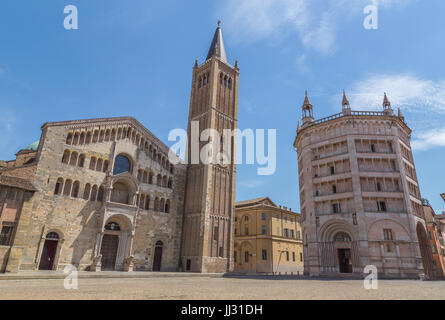 Piazza del Duomo Parma Emilia Romagna Italia. Foto Stock