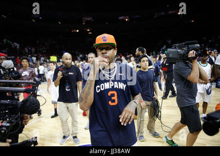 Allen Iverson assiste big 3 league phiily,PA 7/16/17 Foto Stock