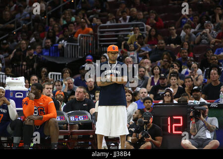 Allen Iverson assiste il Big 3 campionato Phiily, PA su 7/16/17 Foto Stock