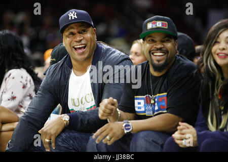 Ll cool j ice cube assistere a grandi 3 league phiily,PA 7/16/17 Foto Stock