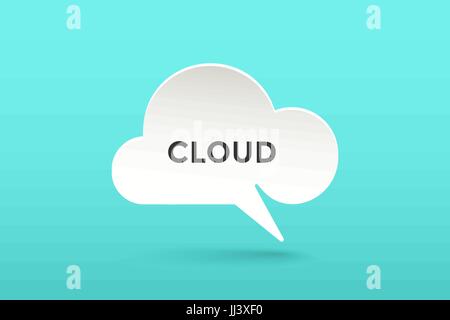 Icona del libro bianco il cloud talk Illustrazione Vettoriale