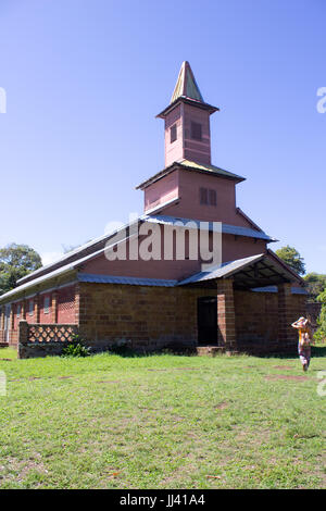 La sola chiesa sulla salvezza's islands, Guiana francese. Foto Stock