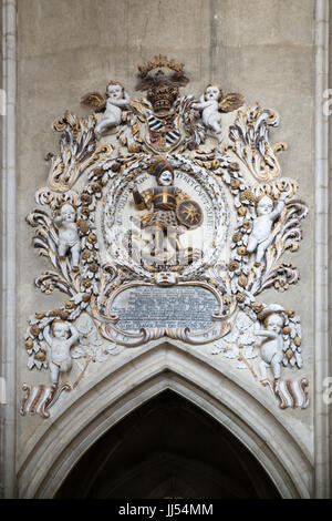 Decorazioni per interni della cattedrale luterana di Santa Maria, Sibiu, Transilvania, Romania Foto Stock