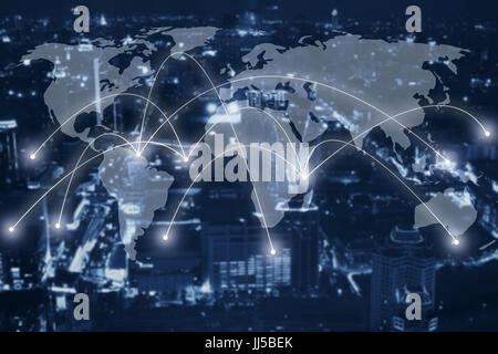 Rete globale concetto, comunicazione Foto Stock