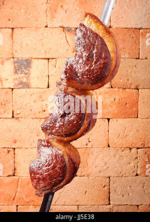 Bistecca di carne, carni bovine, filet, barbecue, Brasile Foto Stock