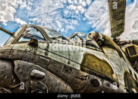 L'elicottero da combattimento mi-24,attrezzature militari,la forza militare,l'attacco aereo,attrezzature militari Foto Stock