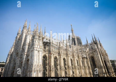 Milano Duomo, uno dei la più grande chiesa in stile gotico nel mondo Foto Stock