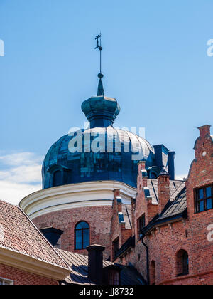 La parte superiore di uno di Castello di Gripsholm torri del. Foto Stock