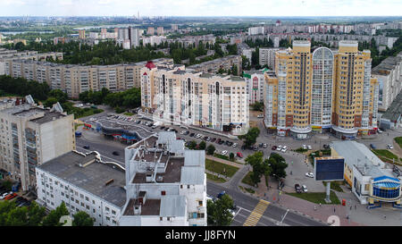 Lipetsk, Russia - 11 luglio. 2017. Vista superiore della città e il fiume Voronezh Foto Stock