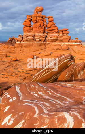 Arte rupestre al Adeii Eechii scogliere, in Coconino County, Arizona, Stati Uniti d'America Foto Stock