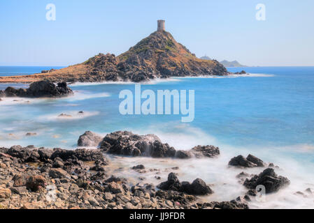 Pointe de la Parata, Iles Sanguinaires, Ajaccio, Corsica, Francia Foto Stock