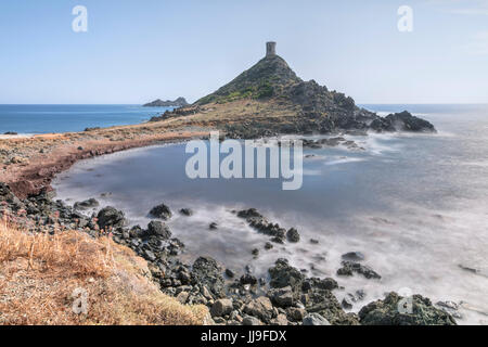 Pointe de la Parata, Iles Sanguinaires, Ajaccio, Corsica, Francia Foto Stock