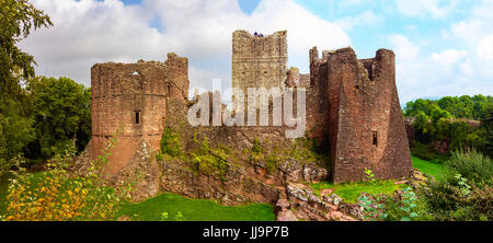 Goodrich la vista del castello, Herefordshire, Regno Unito Foto Stock