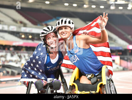 Londra, Regno Unito. Il 15 luglio 2017. Londra Inghilterra - Luglio 15, 2017: durante il mondo Para Atletica Londra 2017 a Londra Stadium di sabato. Foto : Taka G Wu Credito: Taka Wu/Alamy Live News Foto Stock