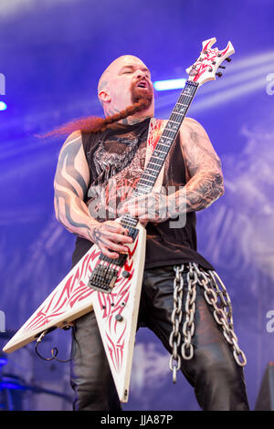 Bridgeview, Illinois, Stati Uniti d'America. 16 Luglio, 2017. KERRY KING degli Slayer durante la Chicago Open Air Festival di musica al Toyota Park di Bridgeview, Illinois Credit: Daniel DeSlover/ZUMA filo/Alamy Live News Foto Stock