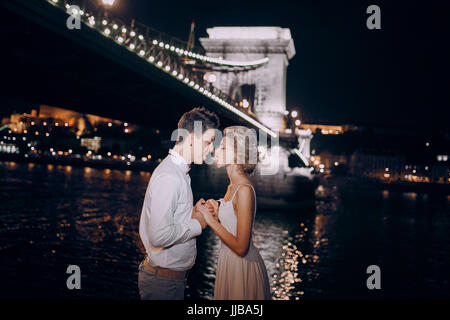 Giorno di nozze a Budapest Foto Stock