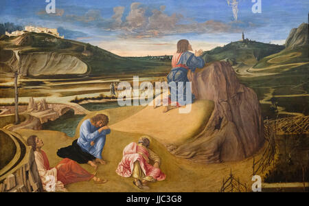 L'agonia nel giardino, circa 1465 - Giovanni Bellini Foto Stock