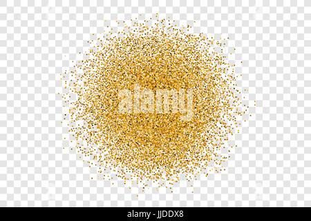Un Cerchio d'oro brilla su sfondo trasparente Illustrazione Vettoriale