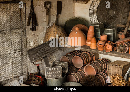 Capannone per utensili da giardino, Regno Unito Foto Stock