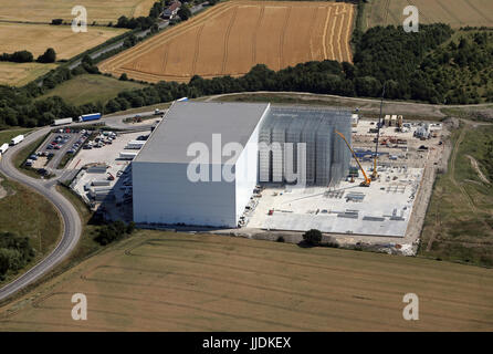 Vista aerea del gigante Newcold frigorifero a corsie Methley vicino a Wakefield, Yorkshire, Regno Unito Foto Stock