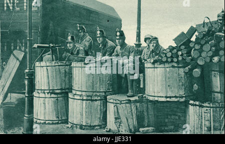 Governo barricata, Spartacist rivolta, Berlin 1919 Foto Stock