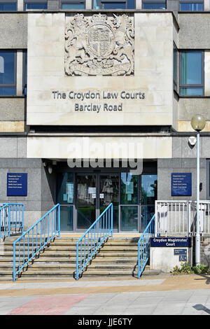 London Croydon Tribunali edificio che ospita Croydon Pretura, Croydon coroner corte, Crown Court allegato corte della Gioventù e Famiglia centro di Corte Foto Stock