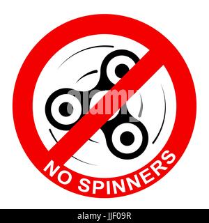 Segno, divieto di giocattoli - filatrici. Illustrazione Vettoriale