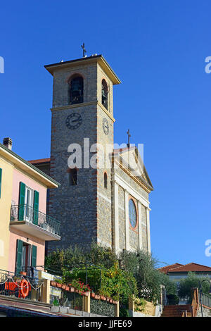 Chiesa di San Francesco, Tellaro, provincia della Spezia, Liguria, Italia Foto Stock