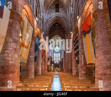 Interno della St Magnus Cathedral, Kirkwall, Continentale, Orkney, Scotland, Regno Unito Foto Stock