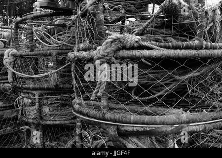 Trappole di pesca a Bodega Bay Foto Stock